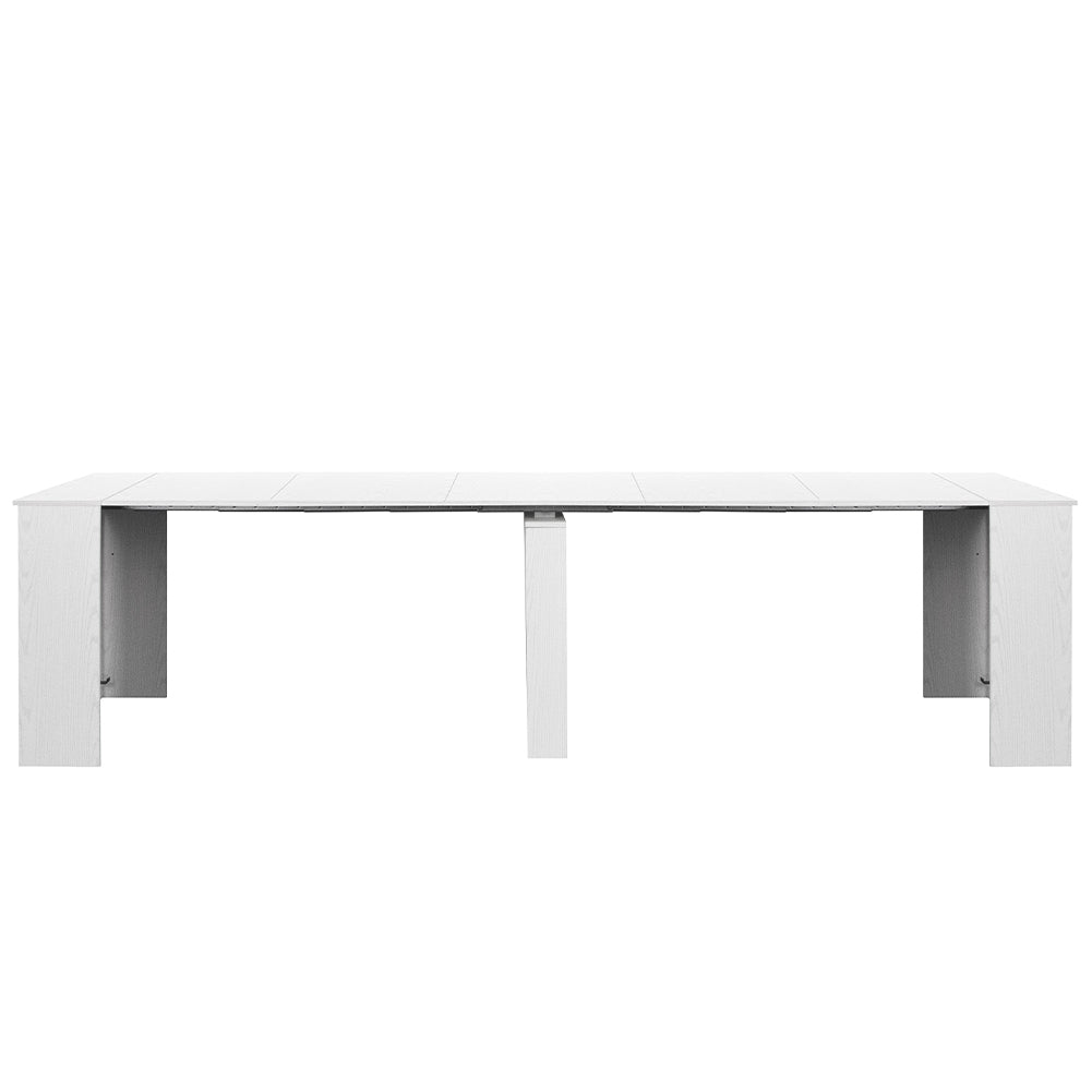 Tavolo da Pranzo Allungabile fino a 3 Metri Bianco Frassinato Moderna Salvaspazio