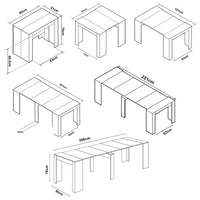 Tavolo da Pranzo Allungabile fino a 3 Metri Bianco Frassinato Moderna Salvaspazio