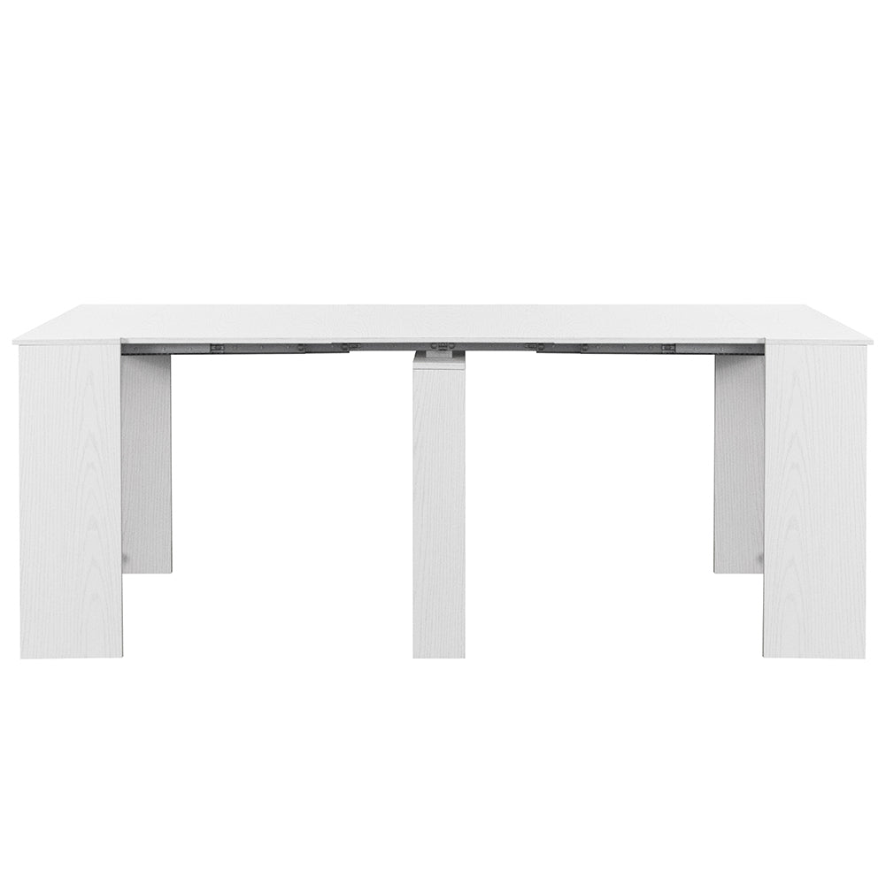Tavolo da Pranzo Allungabile fino a 3 Metri Bianco Frassinato Moderna Salvaspazio