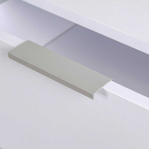 Mobile Comodino 3 Cassetti 40x46x61cm Design Moderno in legno MDF Bianco