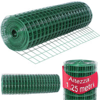 Rete Metallica Elettrosaldata 1,25 x 25 mt Maglia 50x75mm Zincata per Recinzione