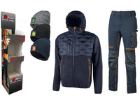 espositore 4 giacche spok - 4 pantaloni atom -10 cuffie cod:ferx.vit49850