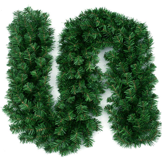 Ghirlanda Natalizia Verde Aspen 270cm Festone Super Folto per Camino Ringhiera