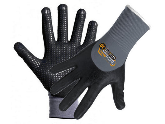 guanti in nitrile palmo puntin col. nero tg. 7 cod:ferx.vit36723