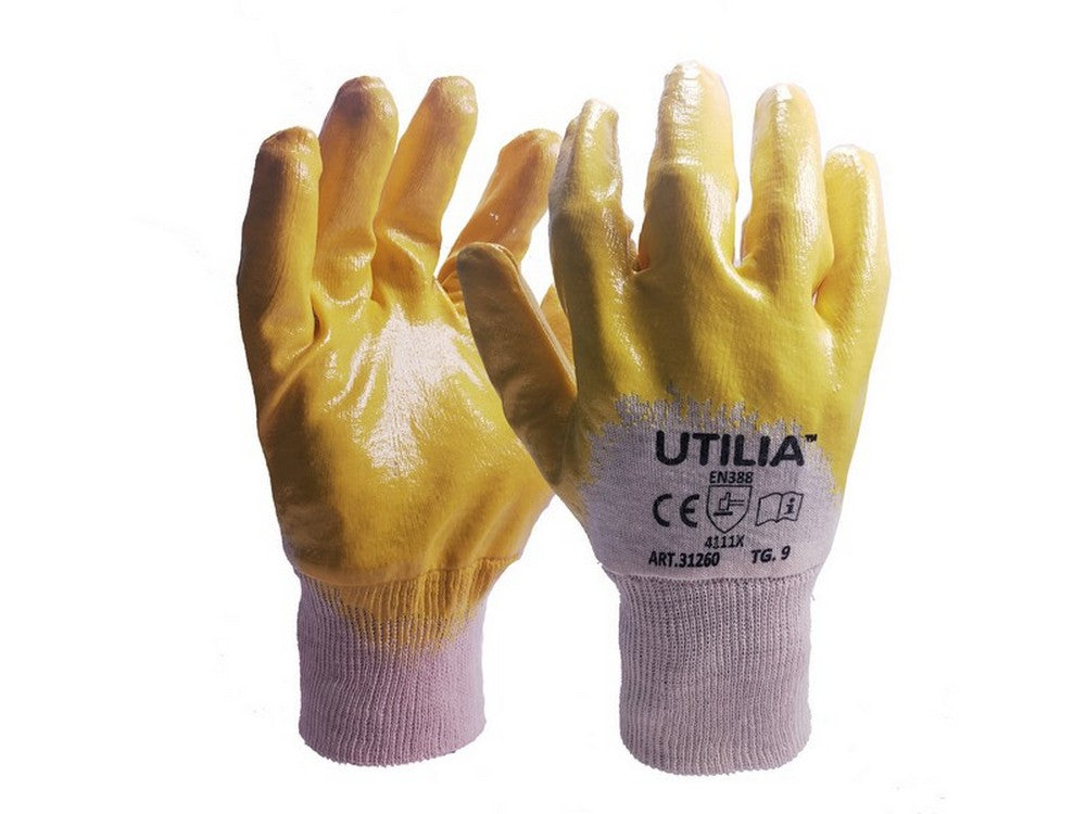 guanti in nitrile/cotone col. giallo tg. 9 cod:ferx.vit31260