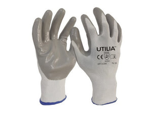 guanti in nitrile/nylon col. grigio tg.10 cod:ferx.vit31266