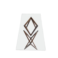 Tavolo da pranzo rettangolare vetro temperato e noce