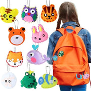 Set di cucito per bambini per attività creative, poppe di peluche da cucire, set di cucito per principianti con abilità di cucito e di ricamo.