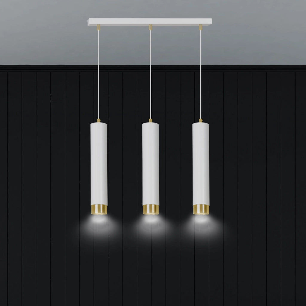Lampadario Emibig KIBO bianco/oro 3xGU10 dimmerabile