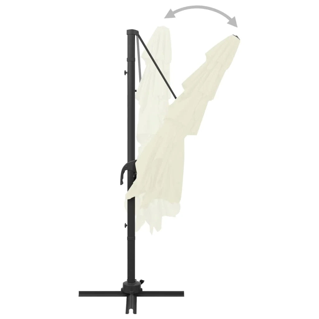 Ombrellone da giardino a 4 livelli con palo in alluminio 250 x 250 cm colore sabbia 02_0008792