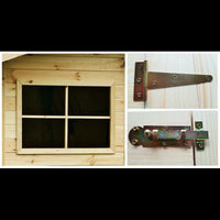 Casetta da Giardino in Legno di Pino da Esterno  con Pavimento, Ricovero Attrezzi, Doghe spessore 16mm - Articolo C200/1 -  100005