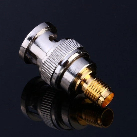 Adattatore RF a connettore BNC maschio a SMA femmina con connessione rettilinea per antenne - 1 pezzo.