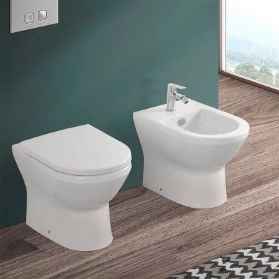 Copriwater originale serie Round in termoindurente bianco lucido