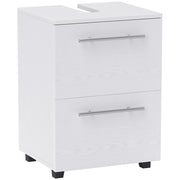 Mobile Sottolavabo Mobiletto Bagno Moderno 41,5x35,5x59 cm Rivestimento in Melamina Bianco