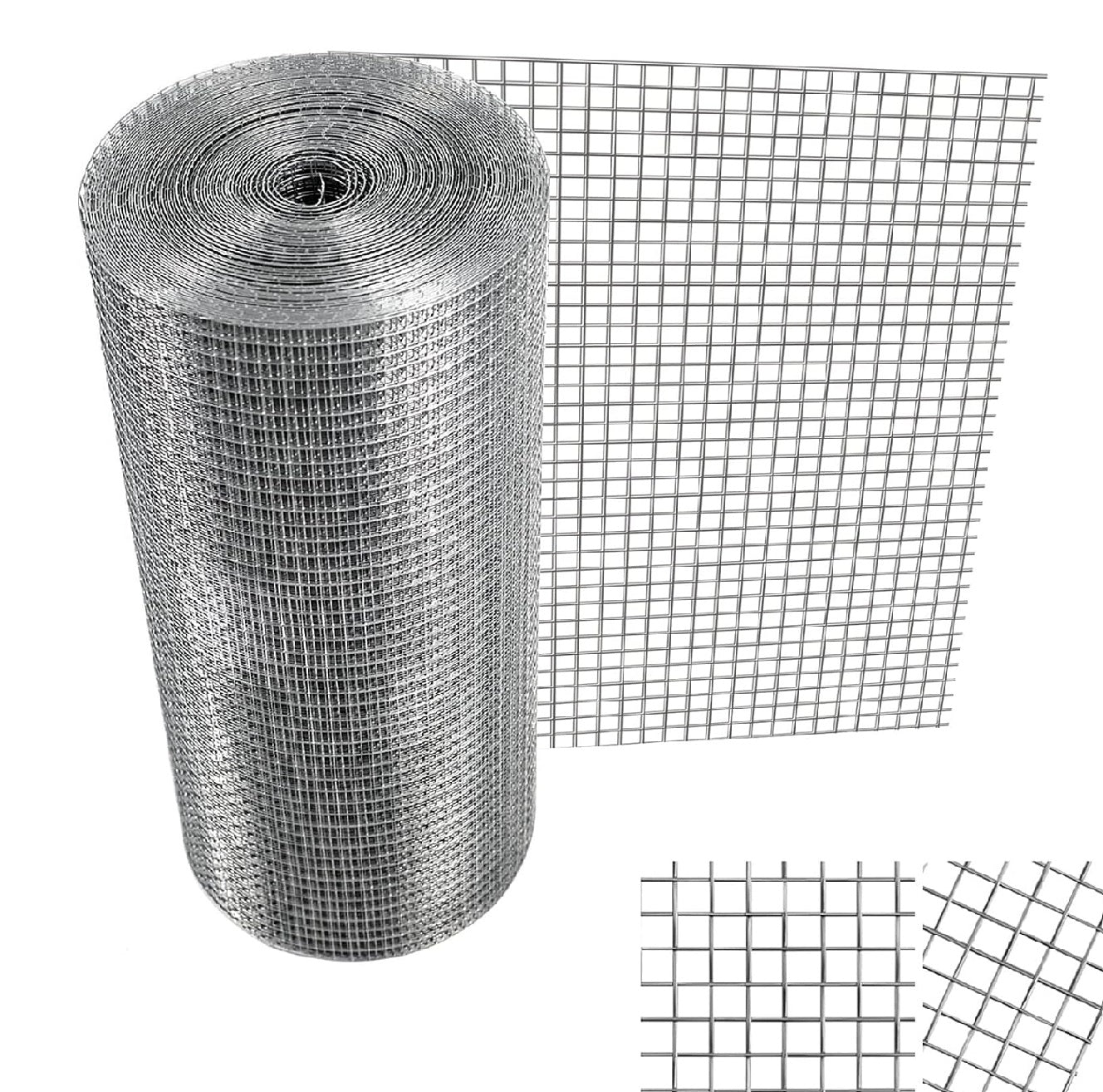 Recinzione Rete Metallica Elettrosaldata H 0.5 x 10MT Maglia 63x63mm Antiruggine