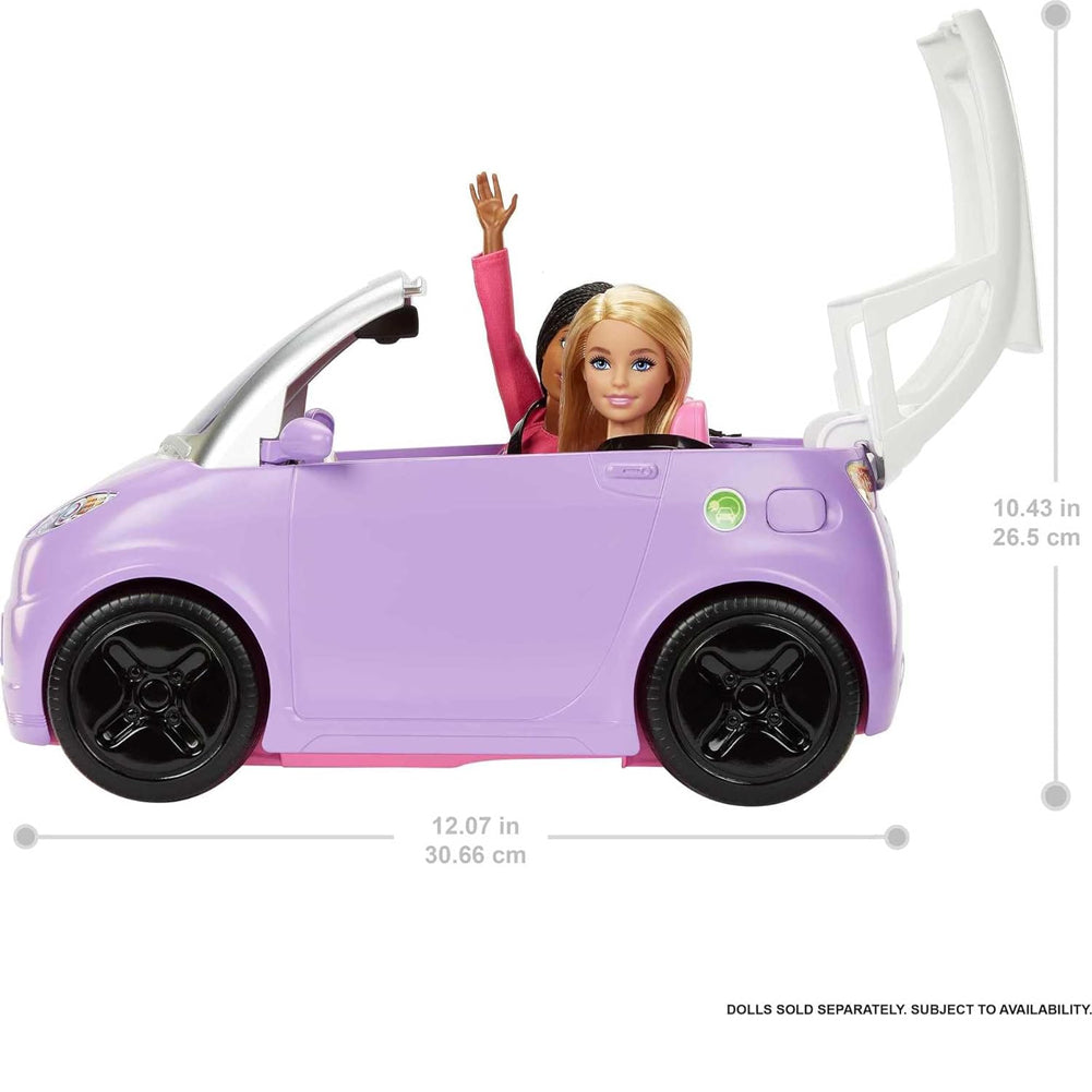 Barbie Bambola Barbie Auto Elettrica Viola Tettuccio Stazione e Cavo di Ricarica