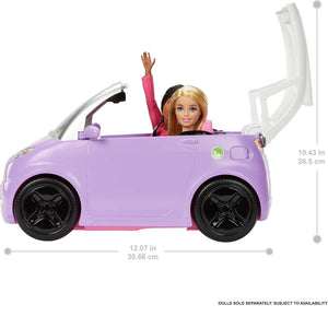 Barbie Bambola Barbie Auto Elettrica Viola Tettuccio Stazione e Cavo di Ricarica