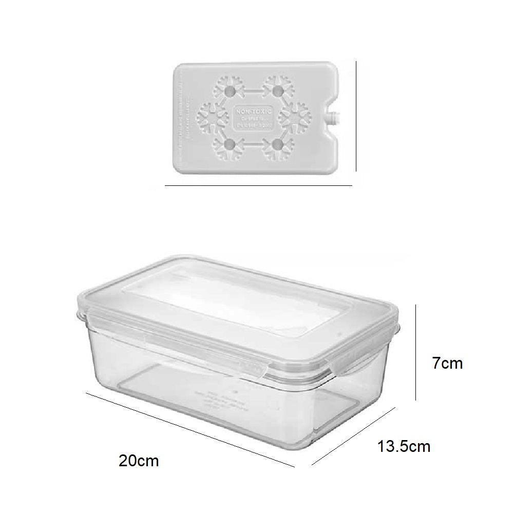 Kit Porta Pranzo Termico con Borsa Frigo Portatile con Accessori 15x22x17.5cm Salvaspazio