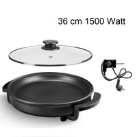 Padella Piastra Elettrica 1500W Antiaderente 36cm Termostato Pizza Paella Grill