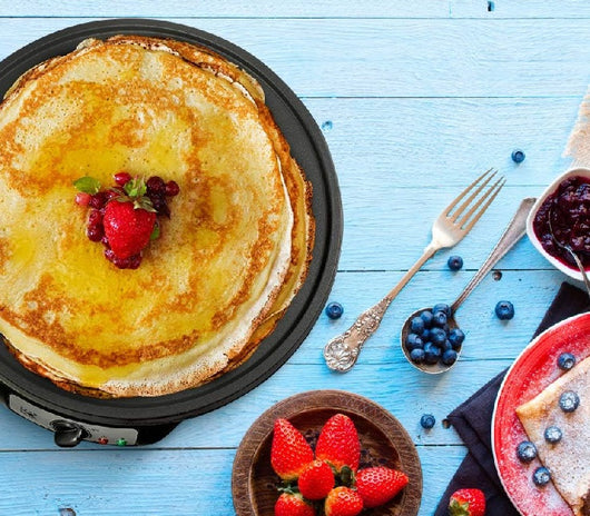 Piastra Crepiera Elettrica 30cm 1200W Antiaderente Pancake Pronti in pochi minuti