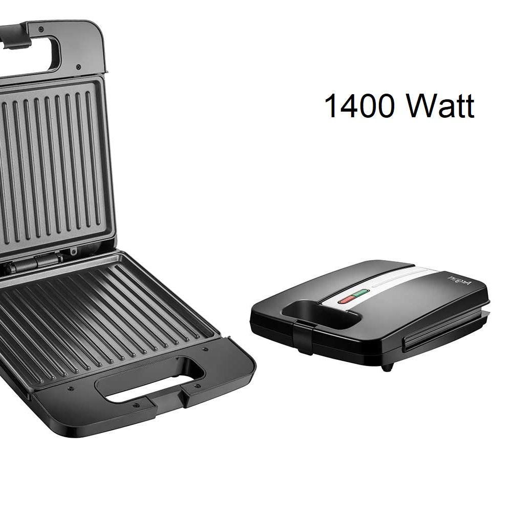 Piastra Elettrica Bistecchiera 1400W Antiaderente Tostapane Grill Panin Sandwich