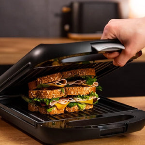 Piastra Elettrica Bistecchiera 1400W Antiaderente Tostapane Grill Panin Sandwich