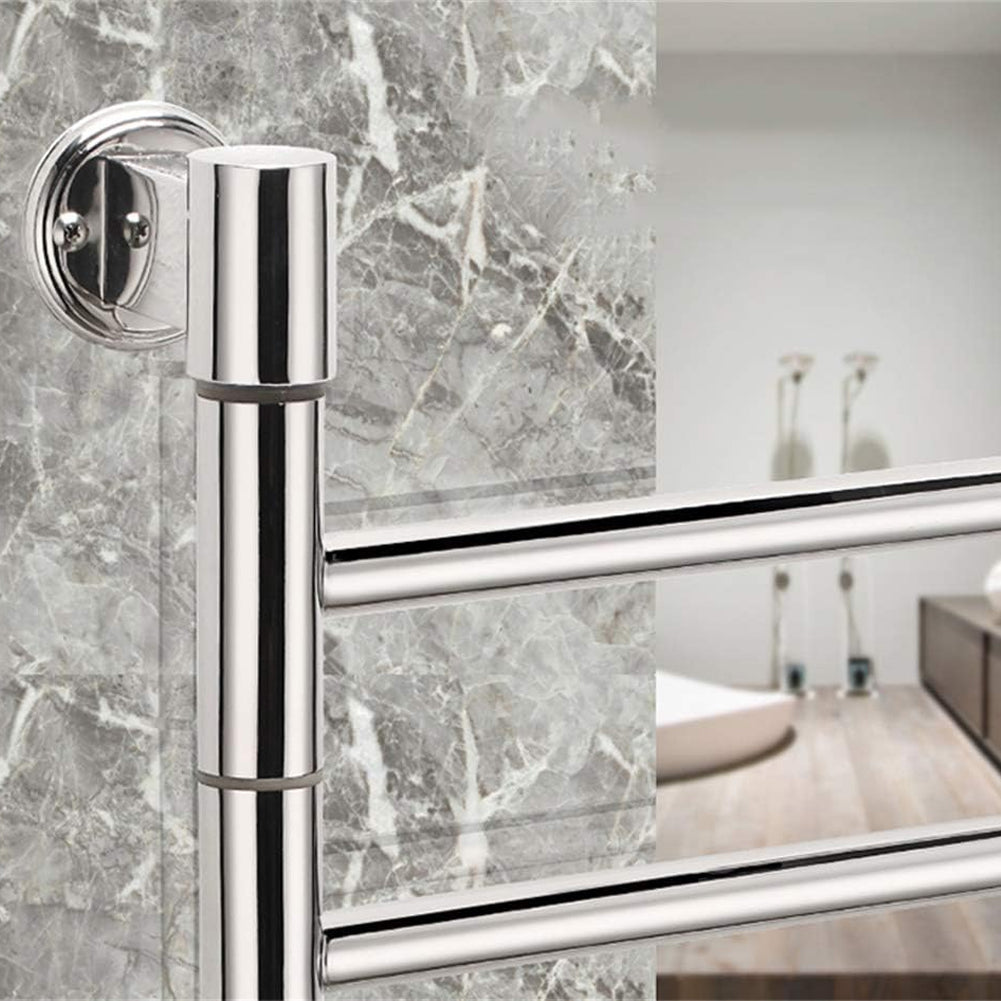 Scaldasalviette Termoarredo Elettrico Riscaldato 50 W da Bagno Parete 4 Elementi