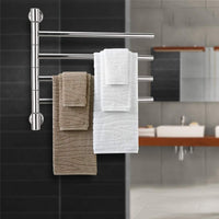 Scaldasalviette Termoarredo Elettrico Riscaldato 50 W da Bagno Parete 4 Elementi