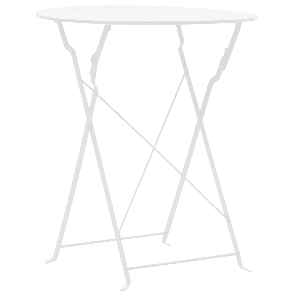 Set da Bistrot 3 pz | Set Salotto da Giardino in Acciaio Bianco