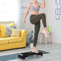 Stepper Altezza Regolabile Gradini Rimovibili Antiscivolo ABS 97x36 H15/20/25cm