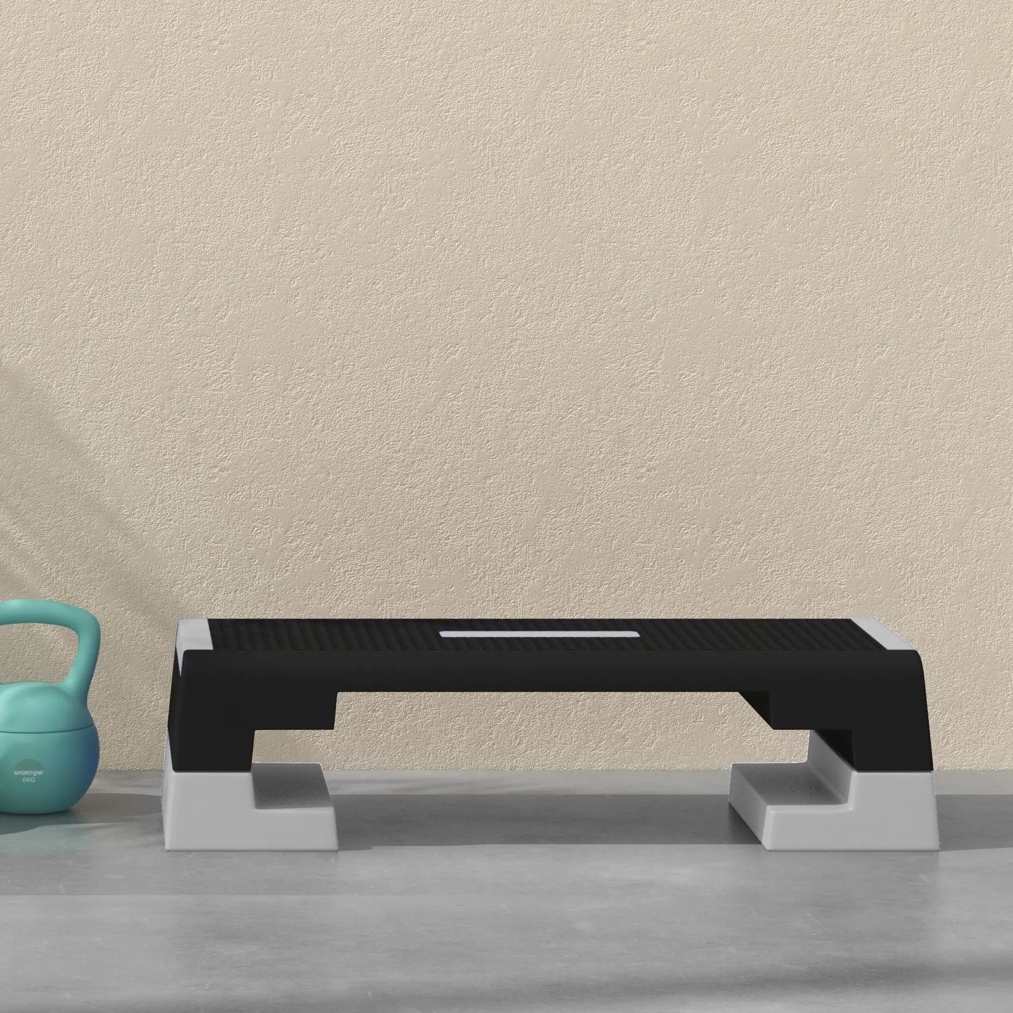 Stepper Altezza Regolabile Gradini Rimovibili Antiscivolo ABS 97x36 H15/20/25cm