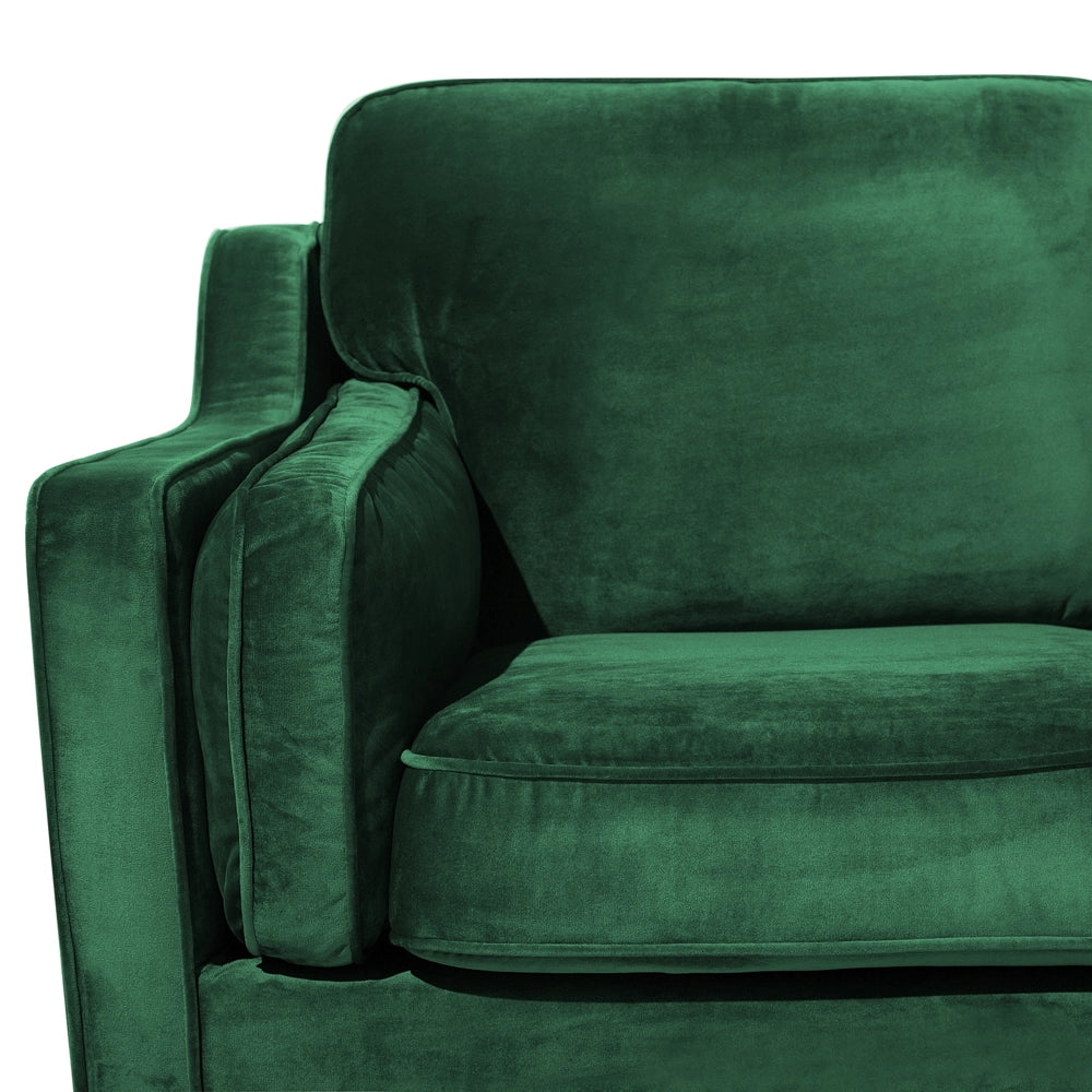 Divano Verde 2 Posti Gambe In Legno Velluto Classico e moderno