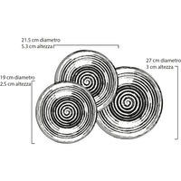 Set da 18 Piatti in Gres Porcellanato Multicolore Servizio da Tavola Sale e Pepe