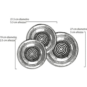 Set da 18 Piatti in Gres Porcellanato Multicolore Servizio da Tavola Sale e Pepe