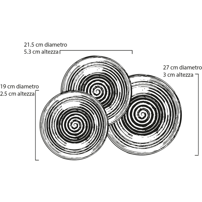 Set da 18 Piatti in Gres Porcellanato Multicolore Servizio da Tavola Sale e Pepe