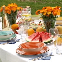 Set da 18 Piatti in Gres Porcellanato Multicolore Servizio da Tavola Sale e Pepe