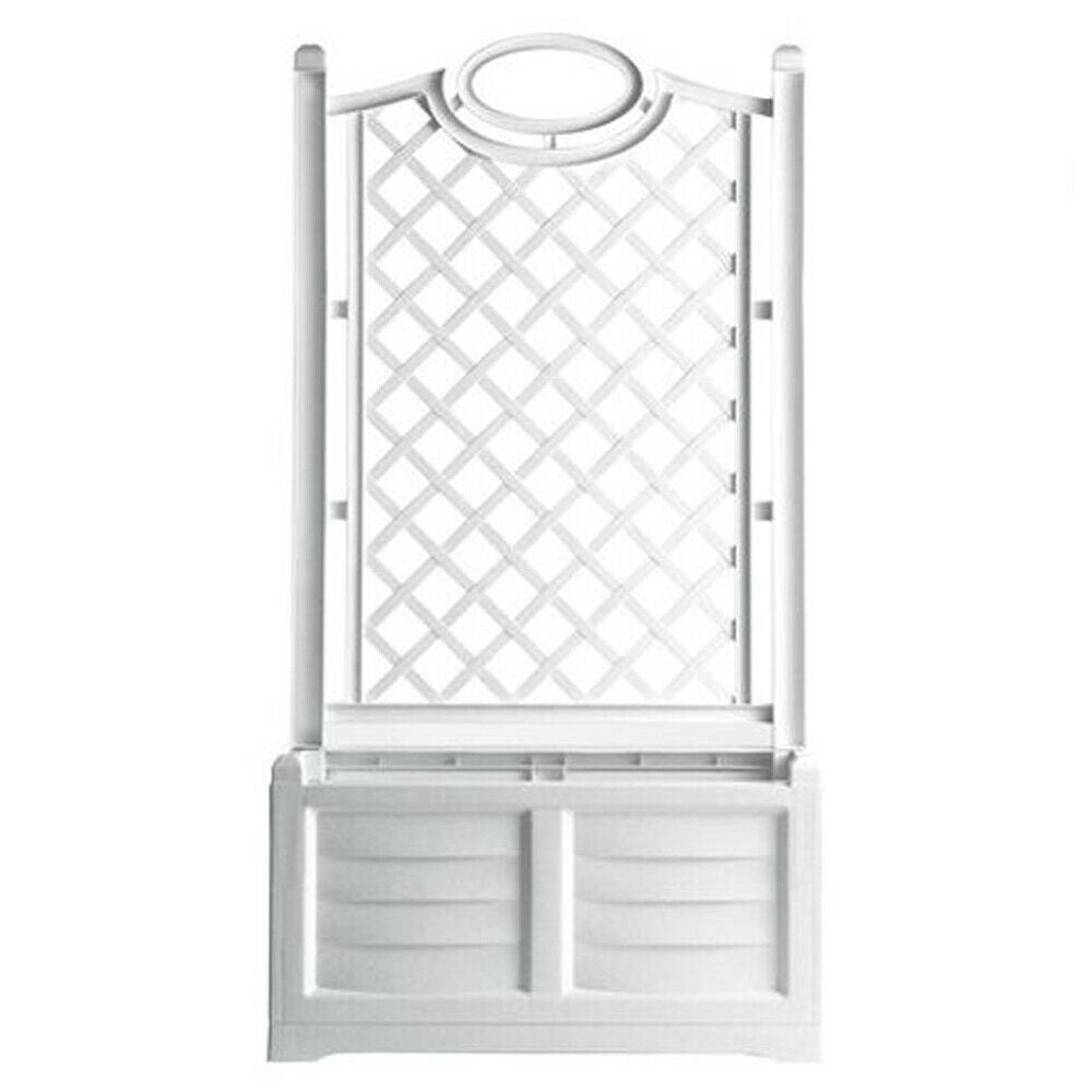 BAMA FIORIERA SEPARÈ CON SPALLIERA 150X80X42,5CM BIANCA