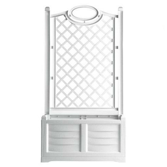 BAMA FIORIERA SEPARÈ CON SPALLIERA 150X80X42,5CM BIANCA