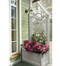 BAMA FIORIERA SEPARÈ CON SPALLIERA 150X80X42,5CM BIANCA