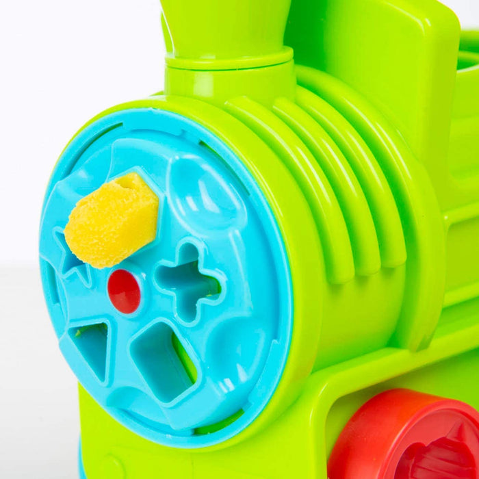 SET TRENO GIOCATTOLO CON PASTA MODELLABILE STAMPINI E FORMINE 2+