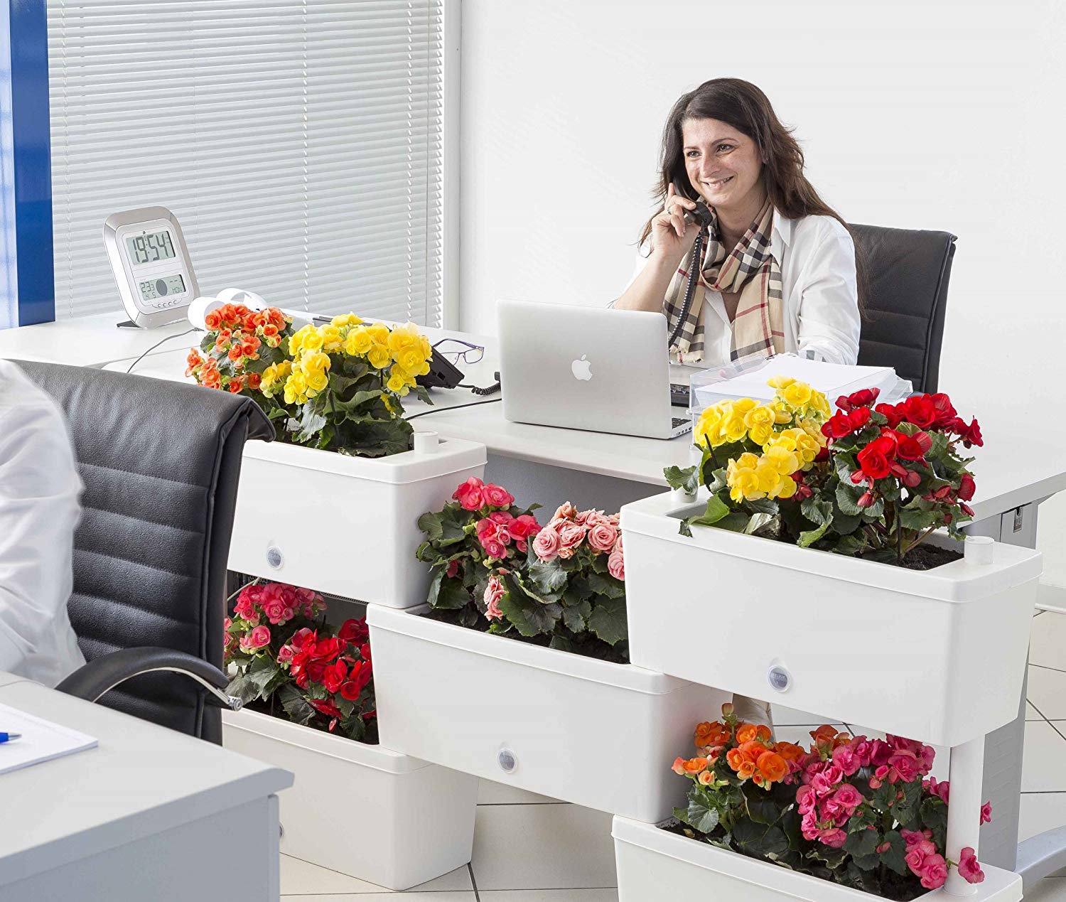 FIORIERA BRIK KIT 5 VASI IRRIGAZIONE VASI COMUNICANTI 59X23X27 (X5PZ) COLORE PANNA