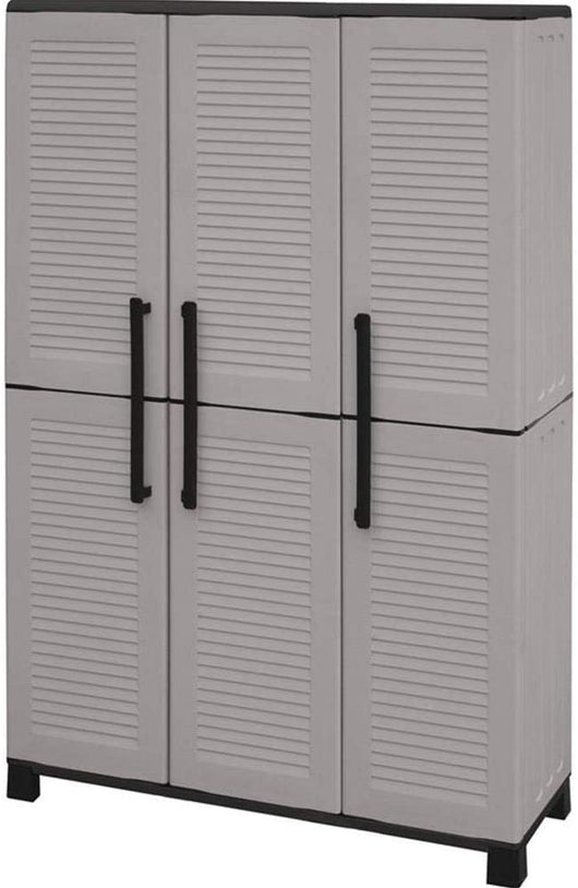 ARMADIO ALTO IN POLIPROPILENE 3 ANTE E 3 RIPIANI 102 X 37 X H169 CM