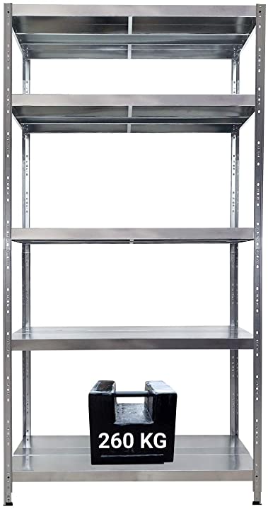 SCAFFALE IN METALLO MACISTE 120 X 60 X 195 H 5 PIANI KG 260 SENZA BULLONI