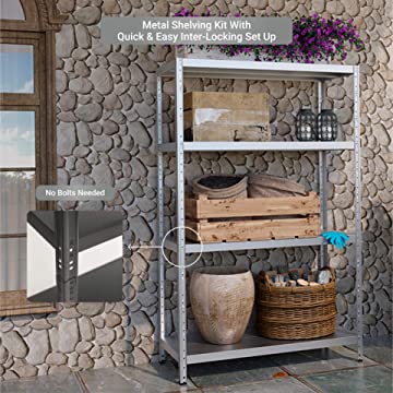 SCAFFALE IN METALLO MACISTE 120 X 60 X 195 H 5 PIANI KG 260 SENZA BULLONI