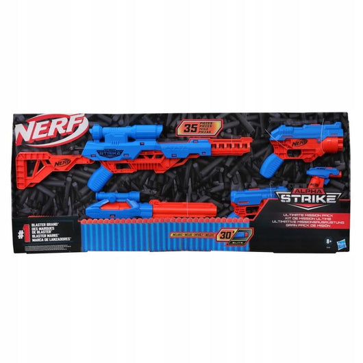 NERF ALPHA STRIKE ULTIMATE MISSION PACK + 30 DARDI COLORE ASSORTITO