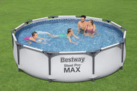 BESTWAY PISCINA FUORI TERRA STEEL PRO MAX TONDA Ø 305 X 76 CM BIANCA