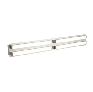 Applique Contemporanea Radiante Acciaio Cromo Bianco Led 3W 3000K