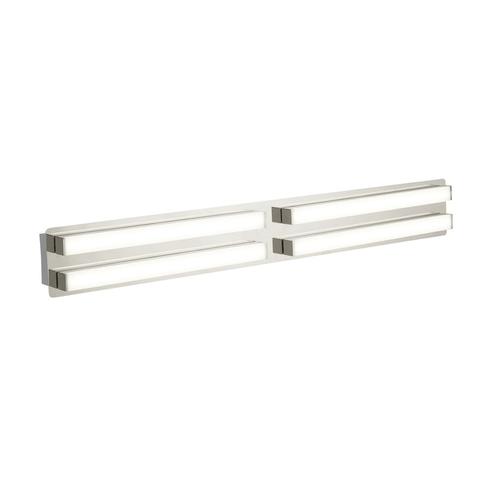 Applique Contemporanea Radiante Acciaio Cromo Bianco Led 3W 3000K