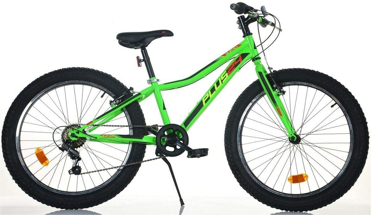 BICICLETTA BOY PLUS DA 24" IN COLORE VERDE FLUO PER BAMBINO