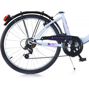 BICICLETTA VENERE DA 24" IN COLORE BIANCO E FUCSIA PER BAMBINA